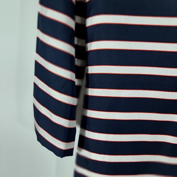 J. Crew navy stripe silk dress 2 - Picture 12 of 13
